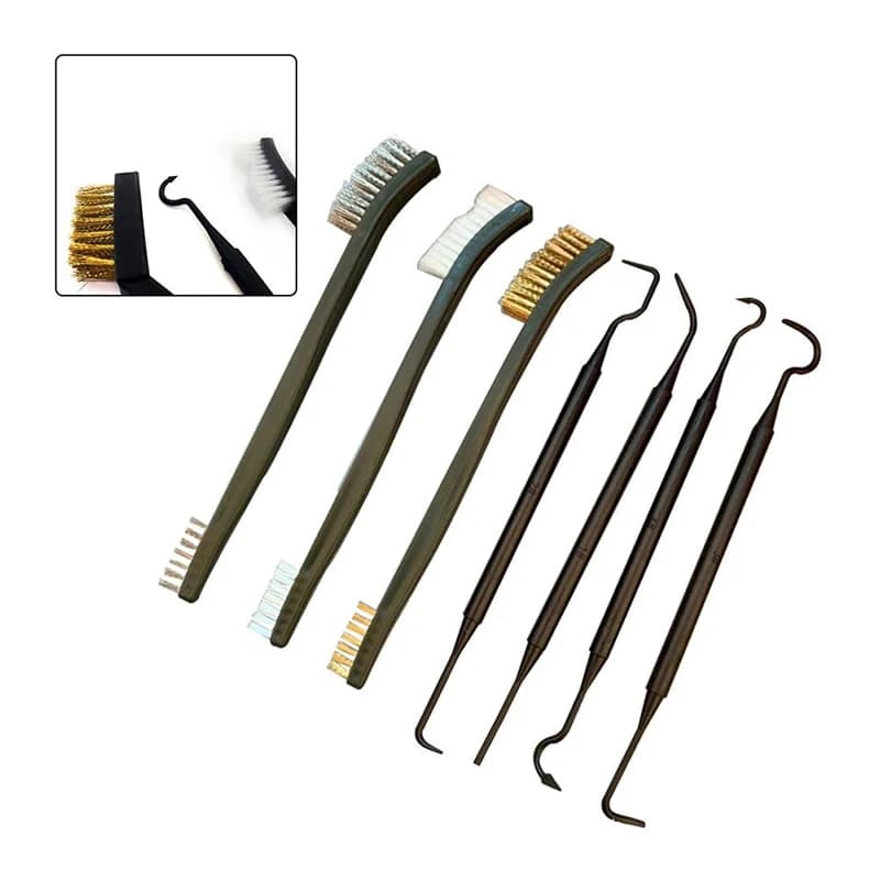 Accessori per strumenti di pulizia per dettagli auto multifunzione Spazzole metalliche e 4 plettri in nylon Set di spazzole e 3 spazzole a doppia testa