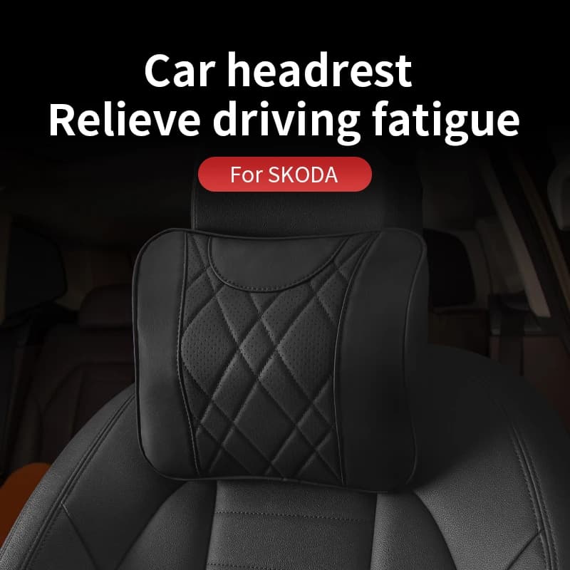 For Skoda Octavia Fabia Rapid Rapid Spaceback Superb Kodiaq Karoq Kamiq Ceramic Support Pillow Car Seat Headrest Neck Pillow