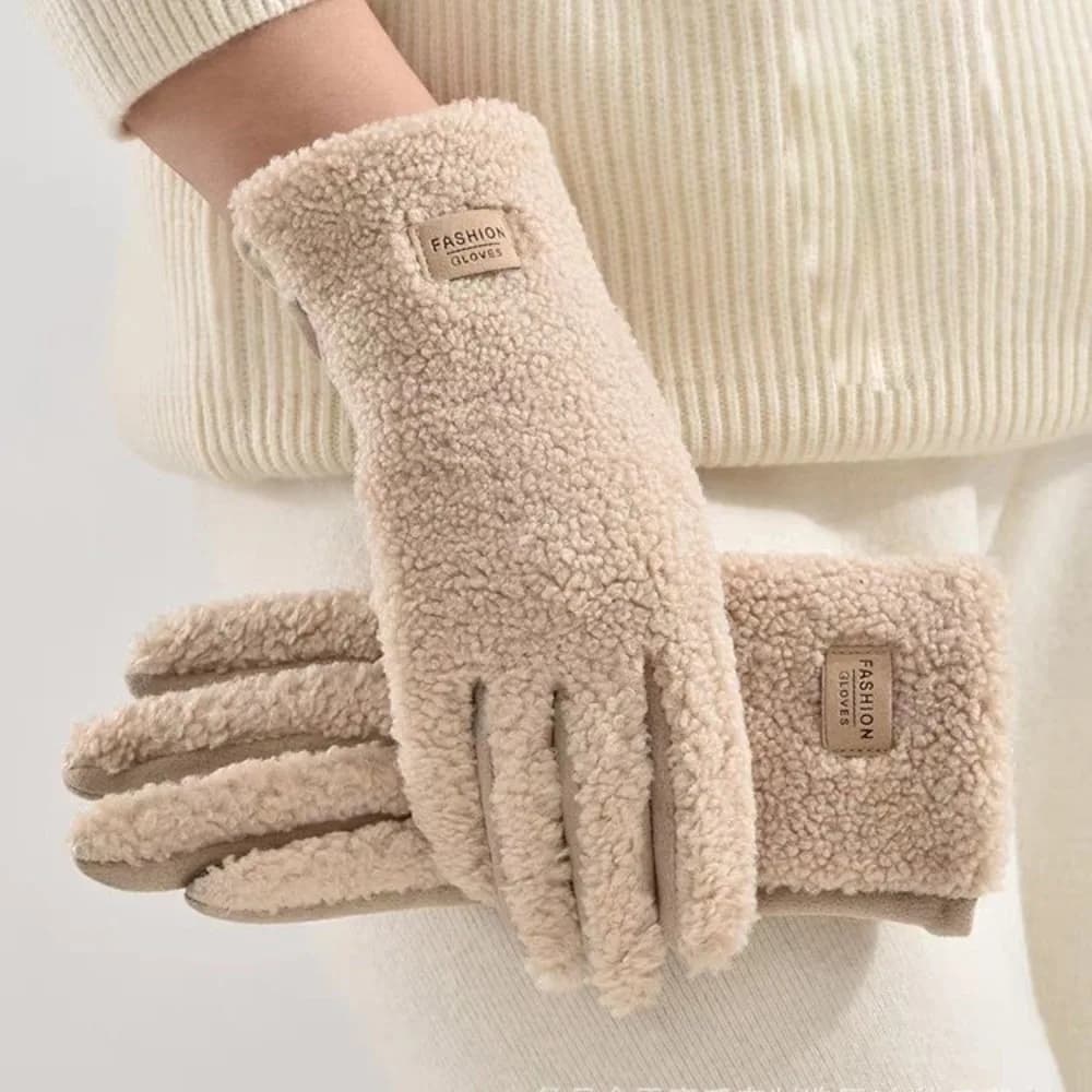 Guanti invernali in pile polare Guanti da guida caldi con dita intere Guanti antivento antivento resistenti al freddo Autunno e inverno