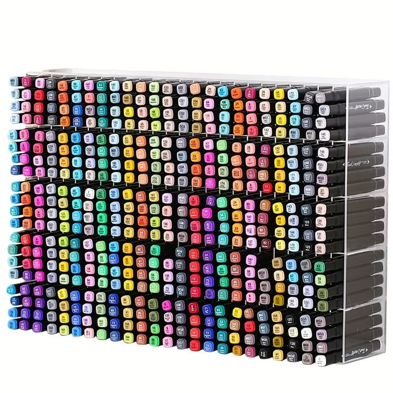 1 Piece Acrylic Pencil Stackable Storage Box: Organizer for Pens and Colorful Pens, Table Storage Solution for Pens, Transparent in One Piece