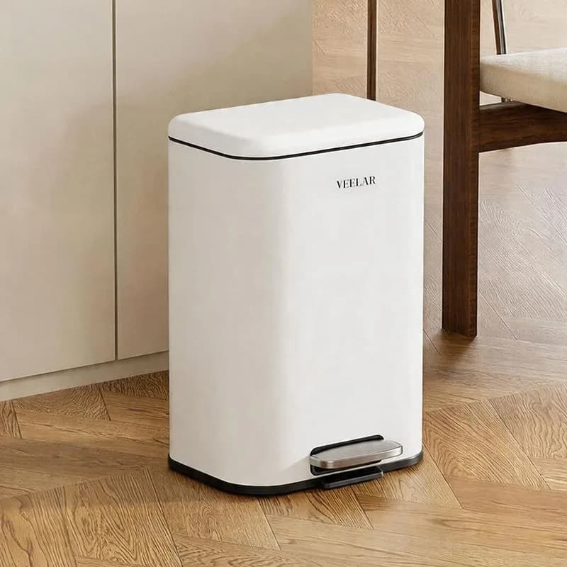 Pedal Trash Can with Lid Large Capacity Trashs Cans Minimalist Luxury Wastes Bins Household Living Room Kitchen Waste Bins