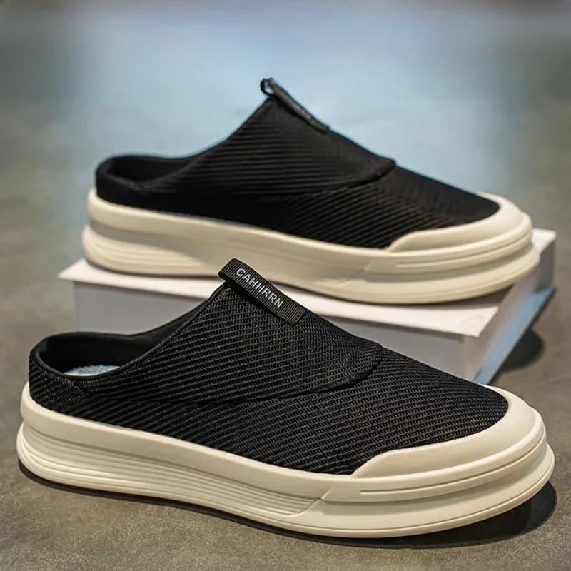 Sandali da uomo estivi traspiranti slip-on per ufficio, ciabatte sportive a infradito, comode scarpe casual slip-on