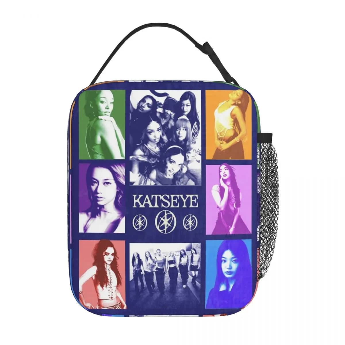 Katseye Poster Borse per il pranzo isolate Contenitore per il pranzo portatile Kpop Borsa termica Borsa per il pranzo Tote College Outdoor Uomo Donna