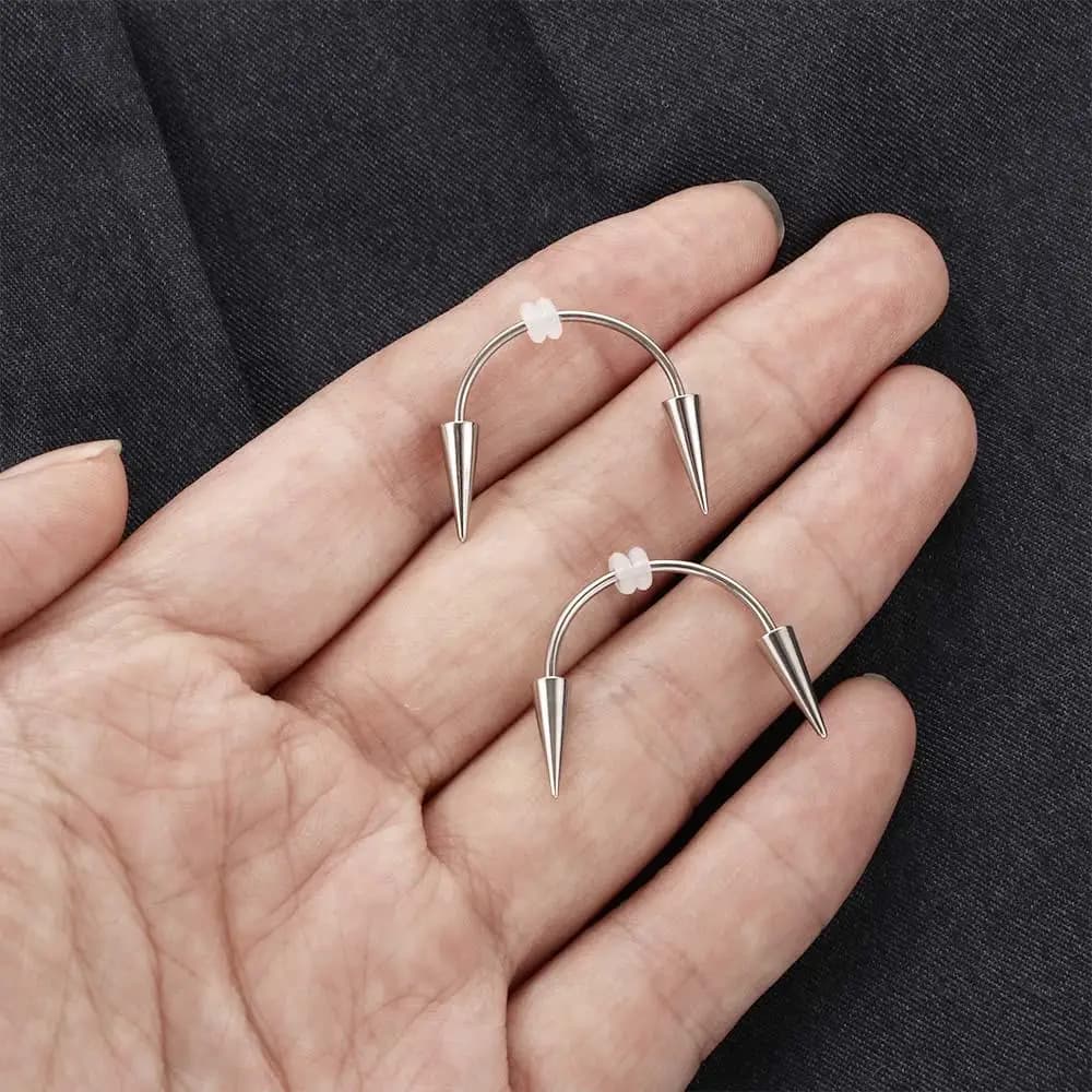 Cool Piercing nella bocca Falso setto Piering BCR Setto Puntura Bocca Anello Goth Labbra Anello Gioielli penetranti in acciaio inossidabile