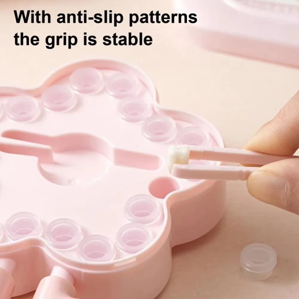 New Cartoon Teeth Keepsake Case With Tweezers Flower Shape Tooth Holder Compartment Box Milk Teeth Storage Box For Teeth