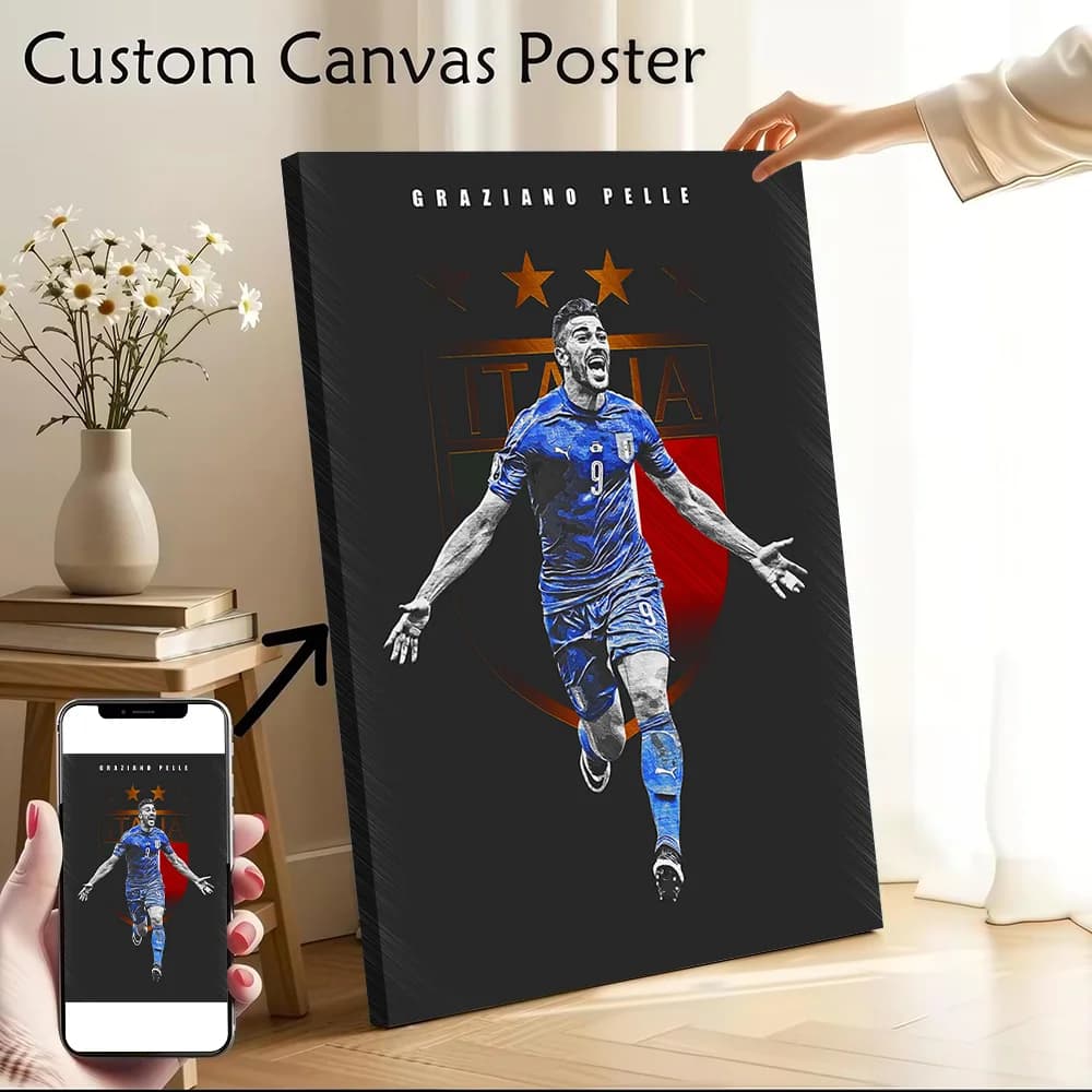 Graziano Pelle Canvas Poster Wall Art Customizable High Quality Printed Picture for Pictures With Frame Ready to Hang Wand Deko