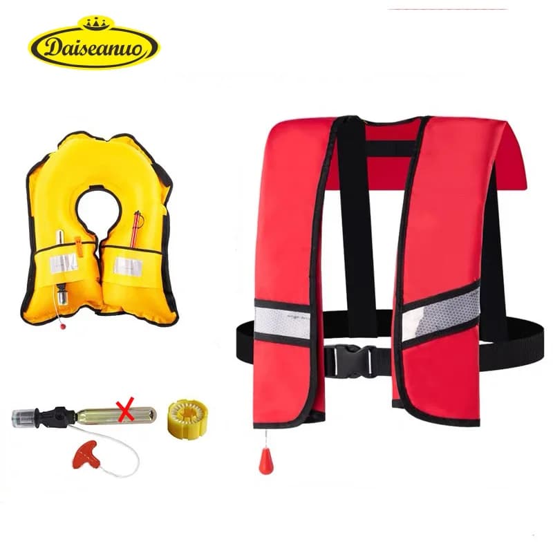 Gilet gonfiabili manuali automatici galleggiabilità 150N PFD giacca di sopravvivenza gonfiata gilet marino per pesca rafting accessori per la nautica