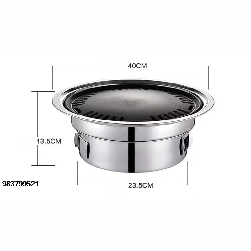Good Price Korean Charcoal Barbecue Grill Round Non-stick Barbecue Grills Portable Charcoal Grill for Outdoor Camping BBQ