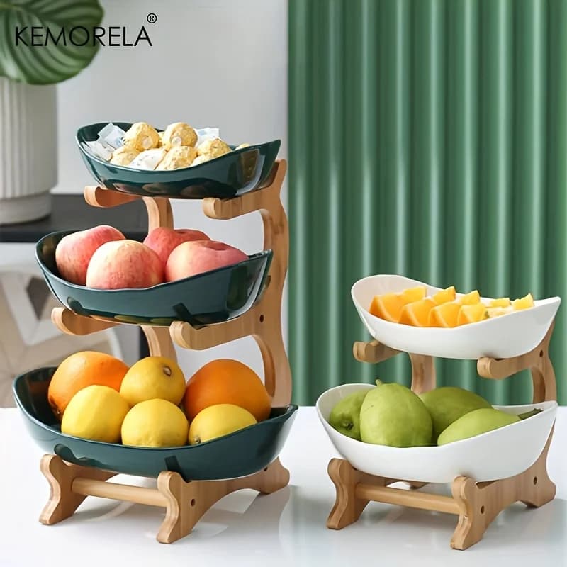 Piatto di frutta a 2/3 strati casa soggiorno piatto di plastica Snack creativo moderno cesto di frutta secca piatto di caramelle supporto per torta insalatiera