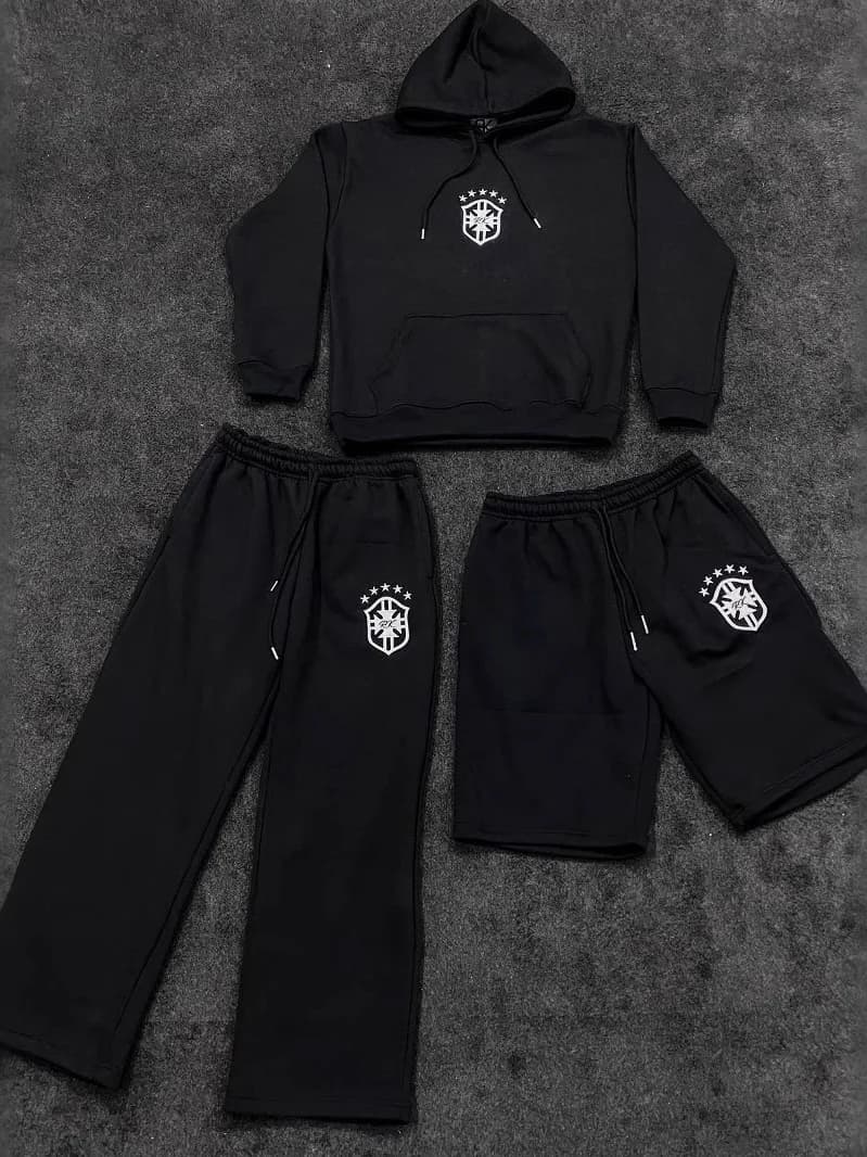 Set Felpa con Cappuccio e Pantaloni Ricamati Stile Street, Giacca Vintage, Abbigliamento Sportivo Casual per Uomini Giovani, Manica Lunga e Pantaloni Lunghi per l'Autunno