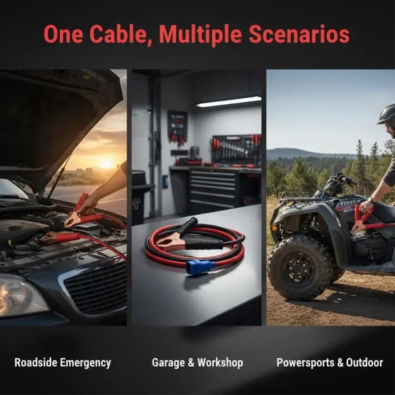 Emergency Portable Car Jump Starter 12V Auto Battery Power Booster Cable Universal Starting Device for Daily Road Emergency