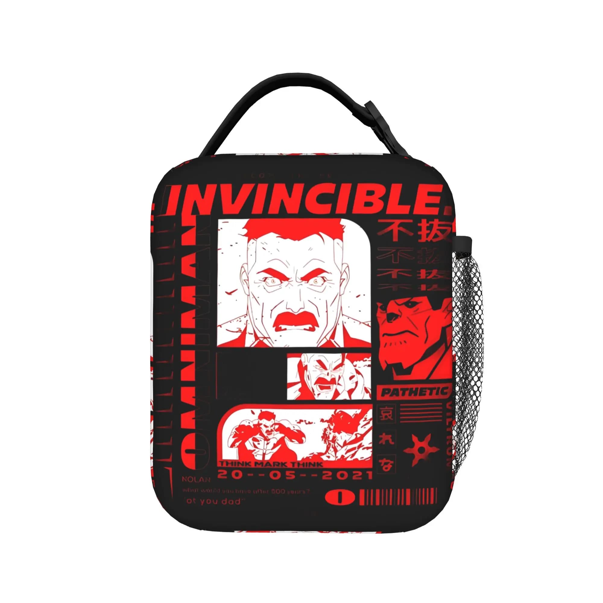 Invinci-bles Poster Insulated Lunch Bag Cooler Bag Reusable,Meal Container Portable Tote Lunch Box Men Women Work Travel
