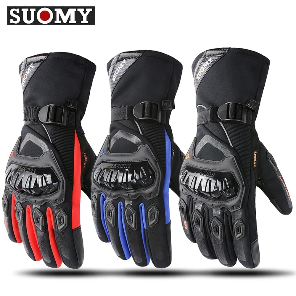 Suomy Guanti da moto invernali Mantieni al caldo Nuovi guanti da equitazione da corsa per moto da motocross impermeabili Touch screen sportivo M-XXL