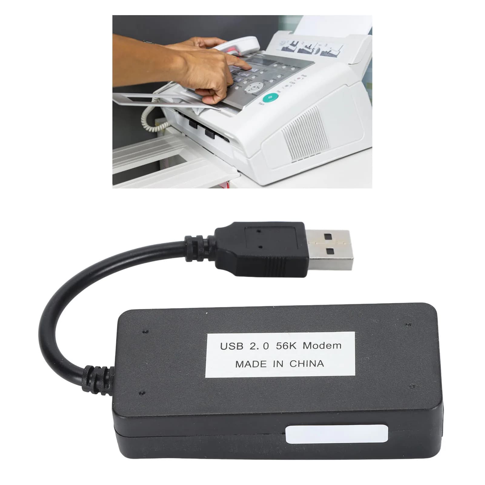Modem dati USB 56K Doppie porte RJ11 Supporto ID chiamante Plug and Play Anti Thunder Modem fax USB facile da usare per laptop per LINUX