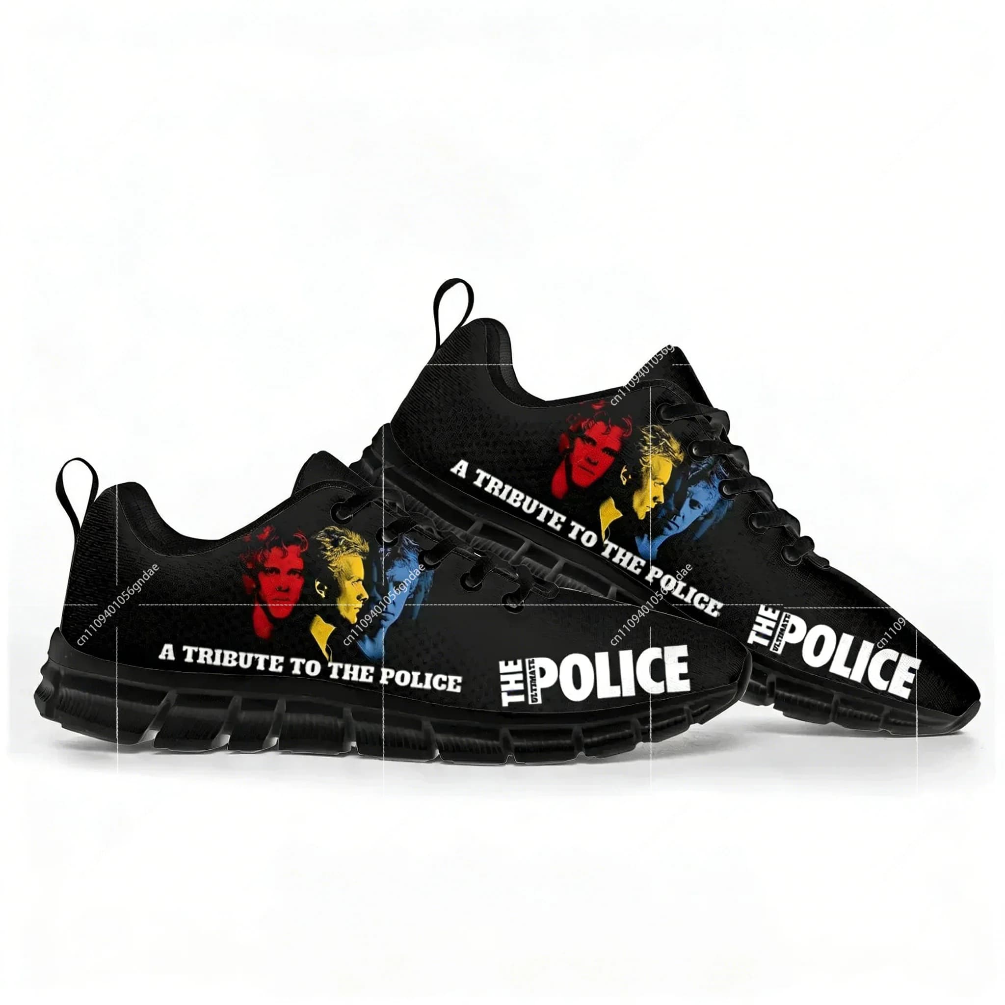 The Police Band Pop Hot Sports Shoes Mens Womens Sneakers Casual Custom Couple Shoes Black