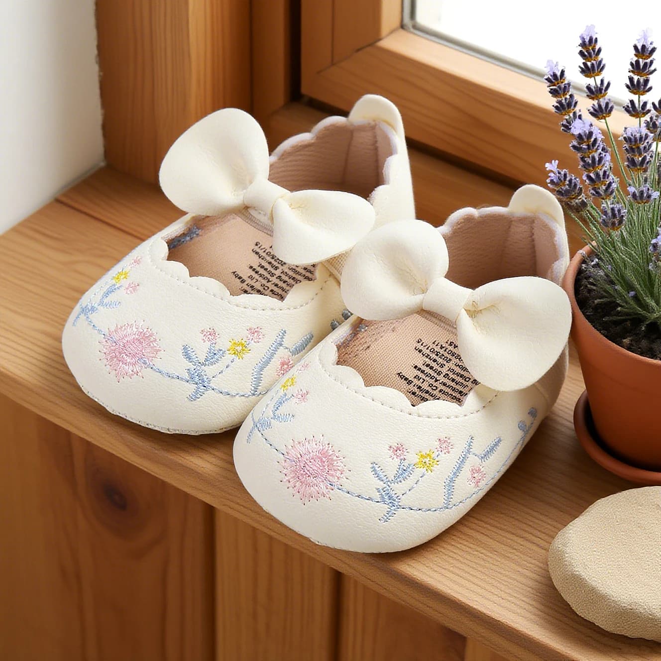 Baby Shoes Mary Jane with Non-slip Sole Soft Leather PU Baby Shoes For Baby First Walker Cirb