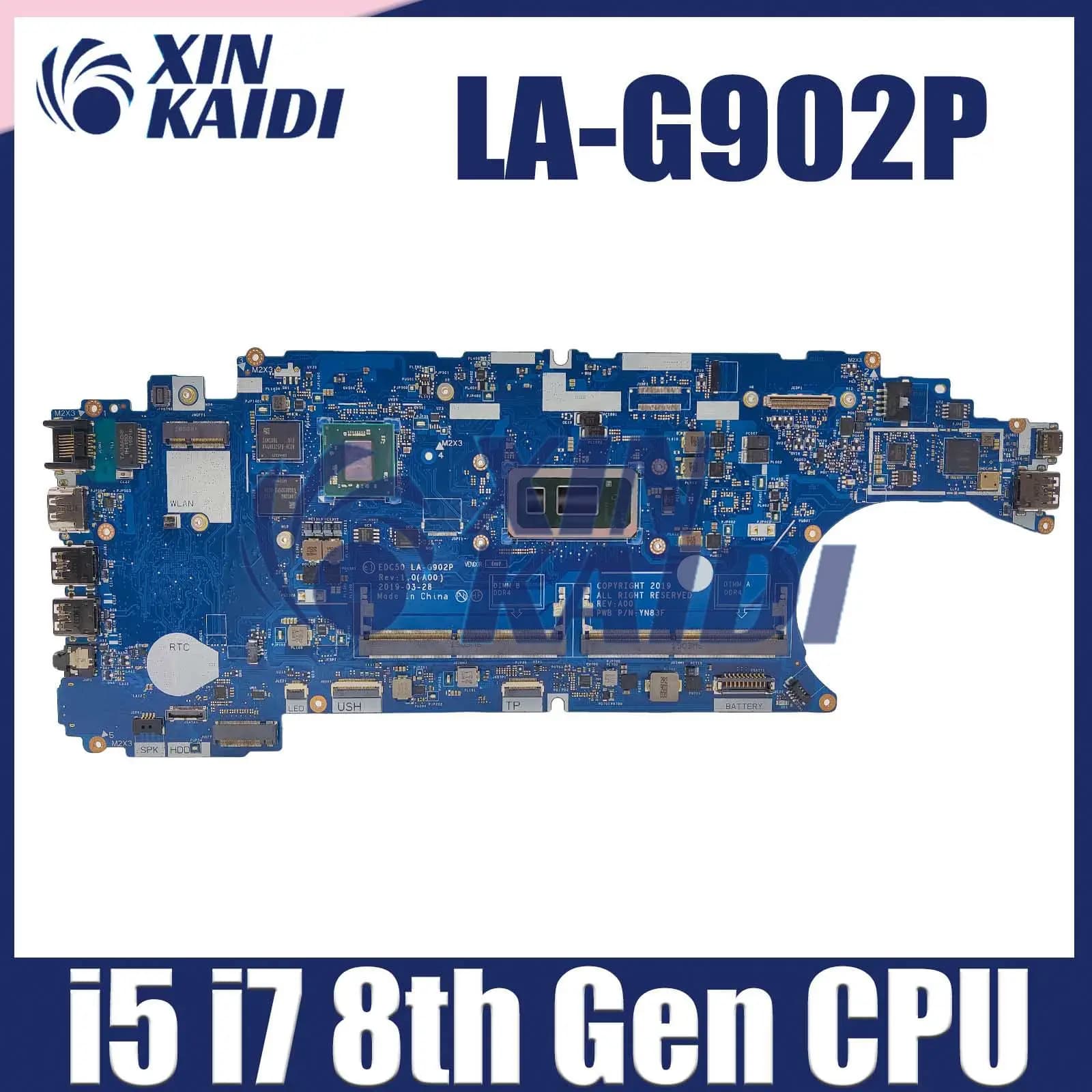 For Dell Latitude 3540 5500 Laptop Motherboard EDC50 LA-G902P i7-8665U i7-8565U GPU 2G 08K4FK 0VM2Y4 Mainboard 100% tested