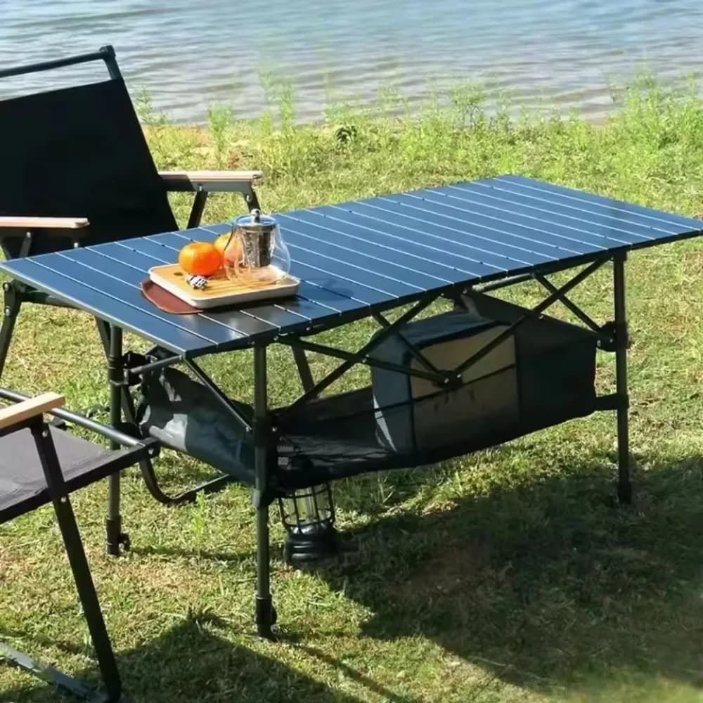 Tavolo pieghevole da campeggio Scrivania organizer leggera con borsa per il trasporto Scrivanie multiuso per il tempo libero da spiaggia per picnic all'aperto Elementi essenziali