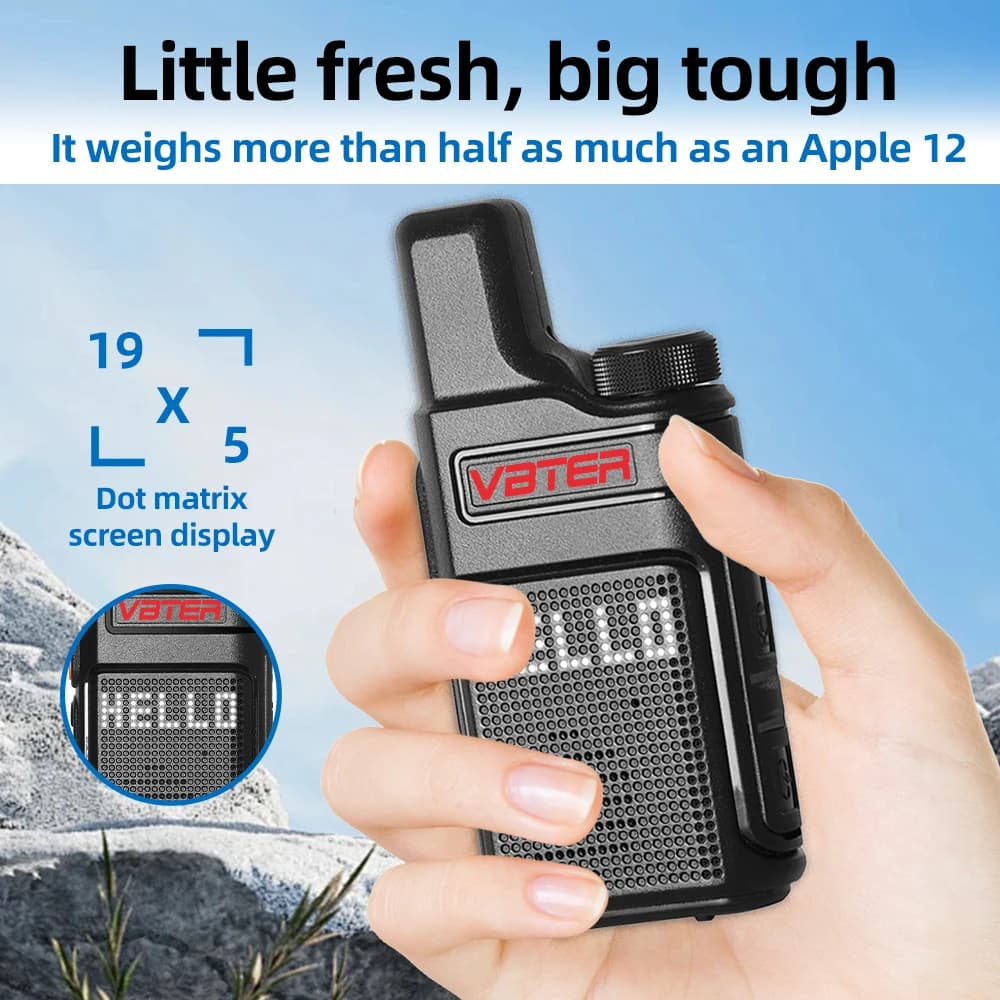 VBTER WBT-V1 Plus Walkie Talkie 1/2PCS 16ch UHF 400-470 MHz radio cb con altoparlante esterno mini radio mobile portatile