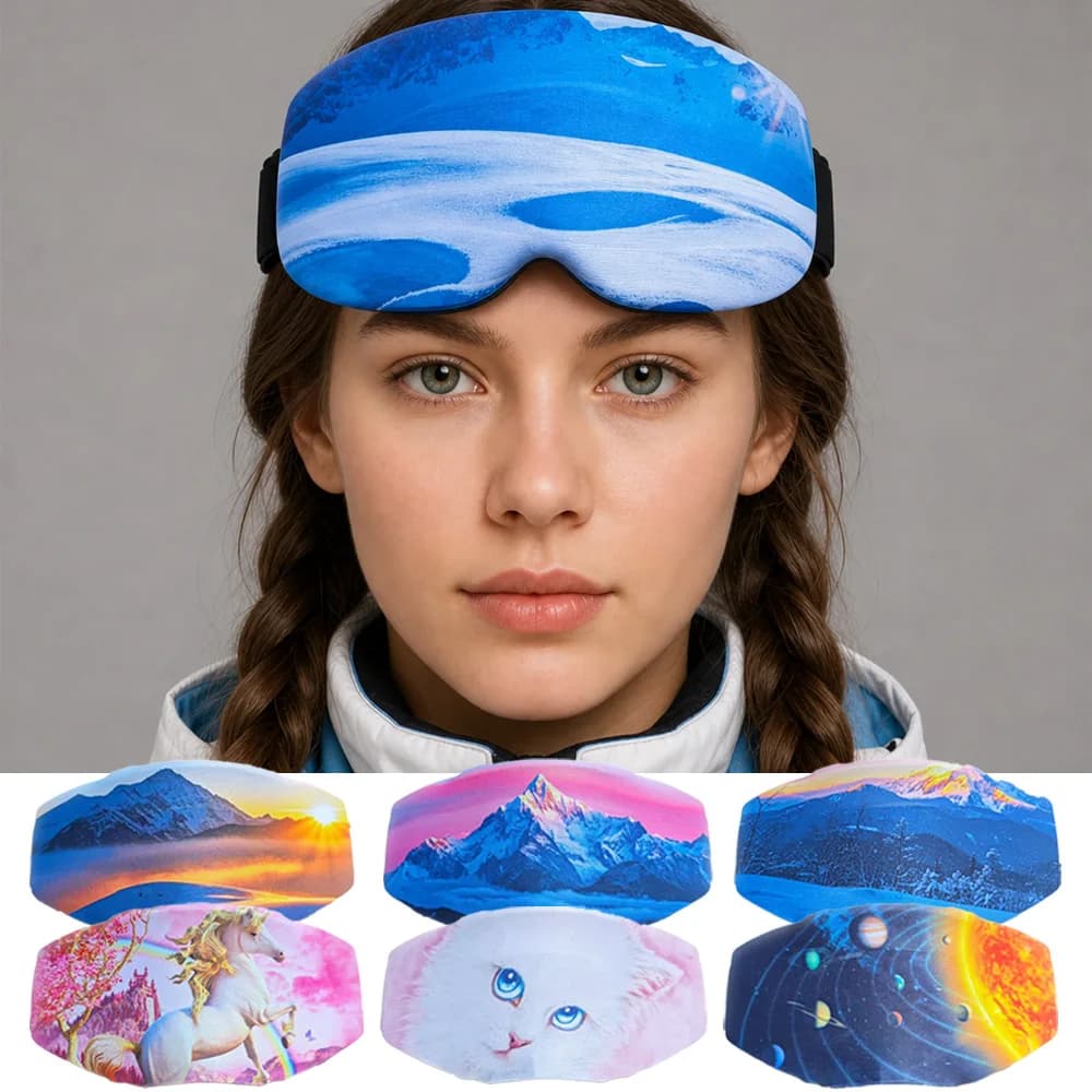 Snug‑Stretch Goggle Lens Sleeve, Novice Skiers Experts, Ski Snowboard Sport Safeguard Lens Light‑Weight Snow Sports Supply