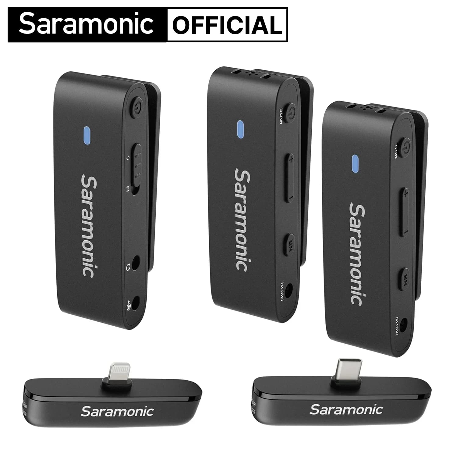 Saramonic Microphone Lavalier Wireless for iPhone Android Cameras DSLR PC Laptop Recording Youtube Streaming Live Vlog Blink300