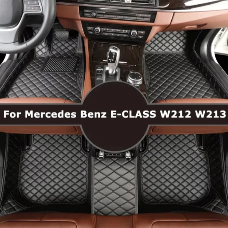 Luxury Custom Car Floor Mats Ant-Slip Foot Carpets For Mercedes Benz E-CLASS W212 W213 2009-2023 E200-E500 Auto Accessories