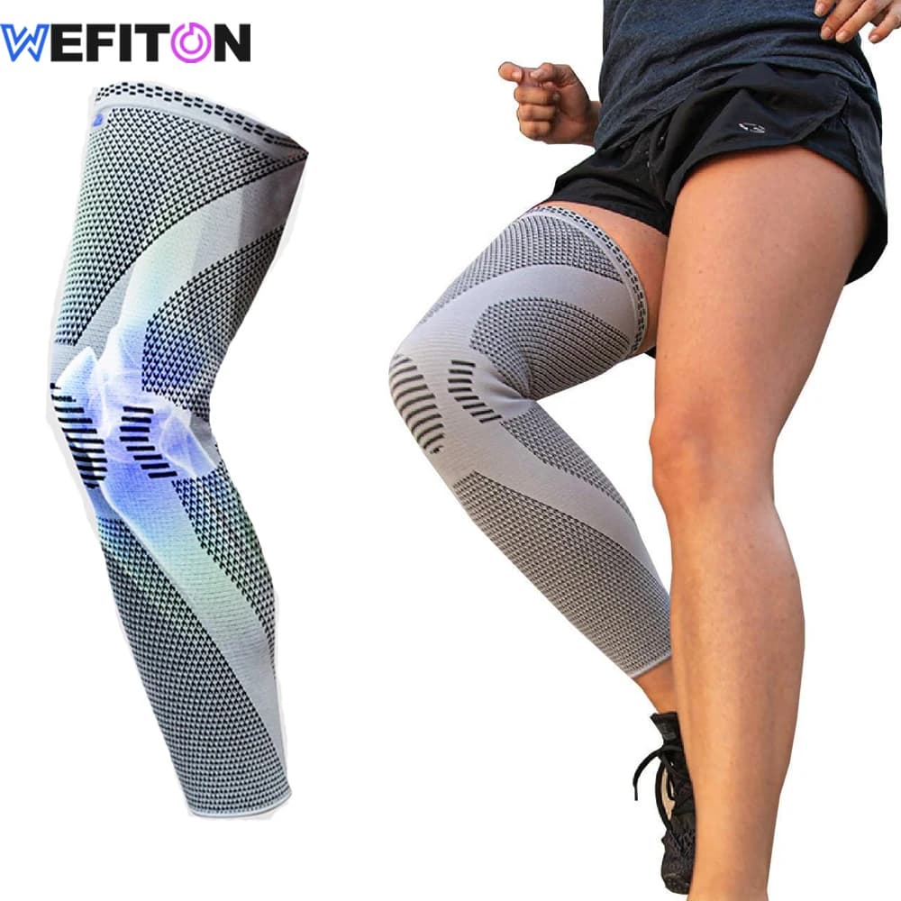 1/2 Pezzi Manicotti a Compressione per Gambe - Ginocchiere a Compressione Completa per Uomini e Donne, Manicotti UV per Gambe - Scaldamuscoli per Ciclismo