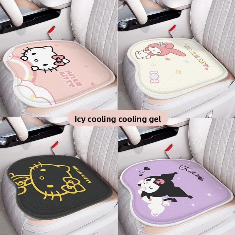 Cuscino Rinfrescante in Gel Sanrio per Auto, a Nido d'Ape, Fresco e Traspirante, in Seta Ghiacciata, per Auto, Casa, Ufficio, Accessori Auto