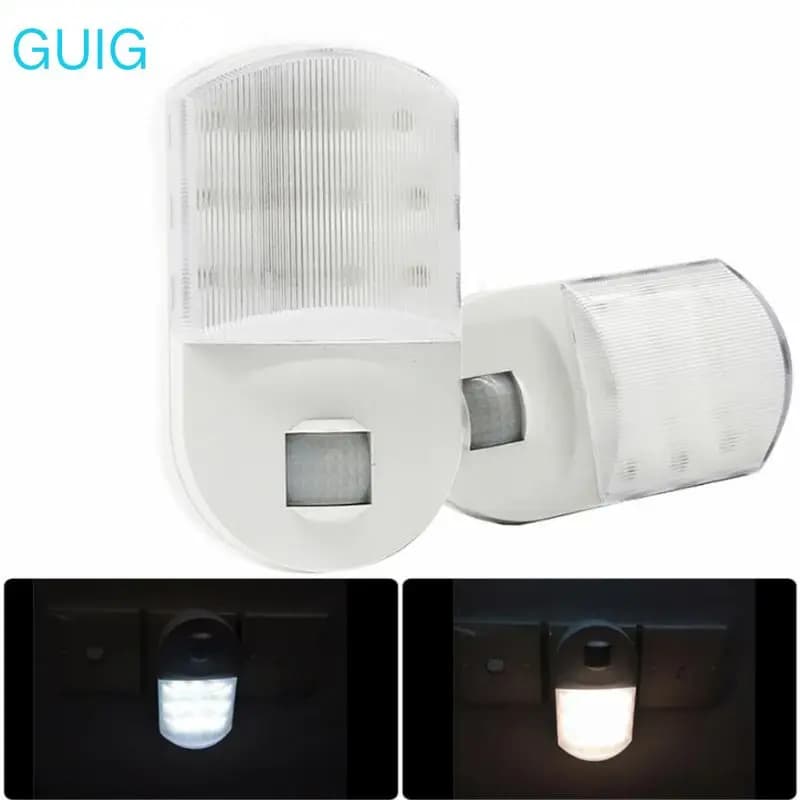 Lampada Notturna a LED Super Luminosa con Sensore di Movimento PIR, 9 LED, Luminaria per Camera da Letto e Corridoio, Luce da Parete LED