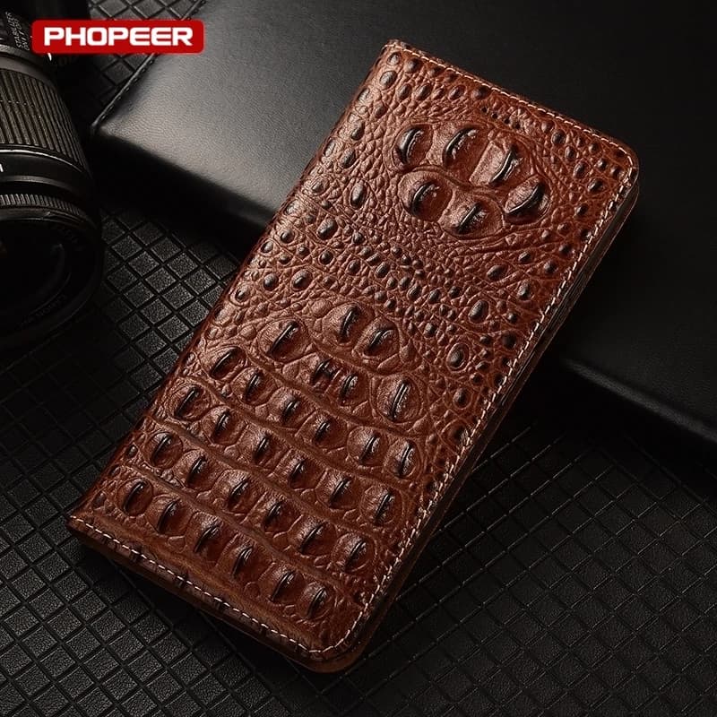 Magnetic Genuine Leather Phone Case For Samsung Galaxy S26 S25 S24 S23 S22 S21 S20 Ultra FE Edge Plus Flip slot Wallet Cover