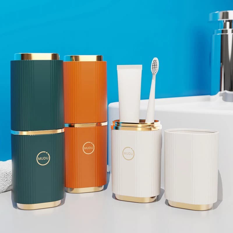 Scatola portaoggetti portatile da viaggio per spazzolino Porta dentifricio per spazzolino Portaoggetti per uso domestico Portaoggetti da esterno Accessori per il bagno