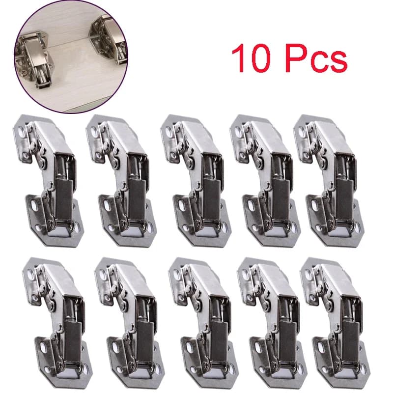 4/10 pezzi cerniera per armadio 90 gradi 3/4 pollici senza foro di perforazione cerniere per porte dell'armadio chiusura morbida/dura hardware per mobili