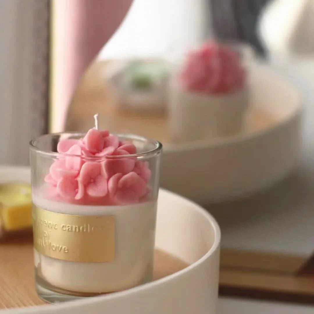 Stampo per candele in silicone con fiore di ortensia per realizzare candele Stampo per fiori Saop Decorazione domestica Materiali fatti a mano fai-da-te