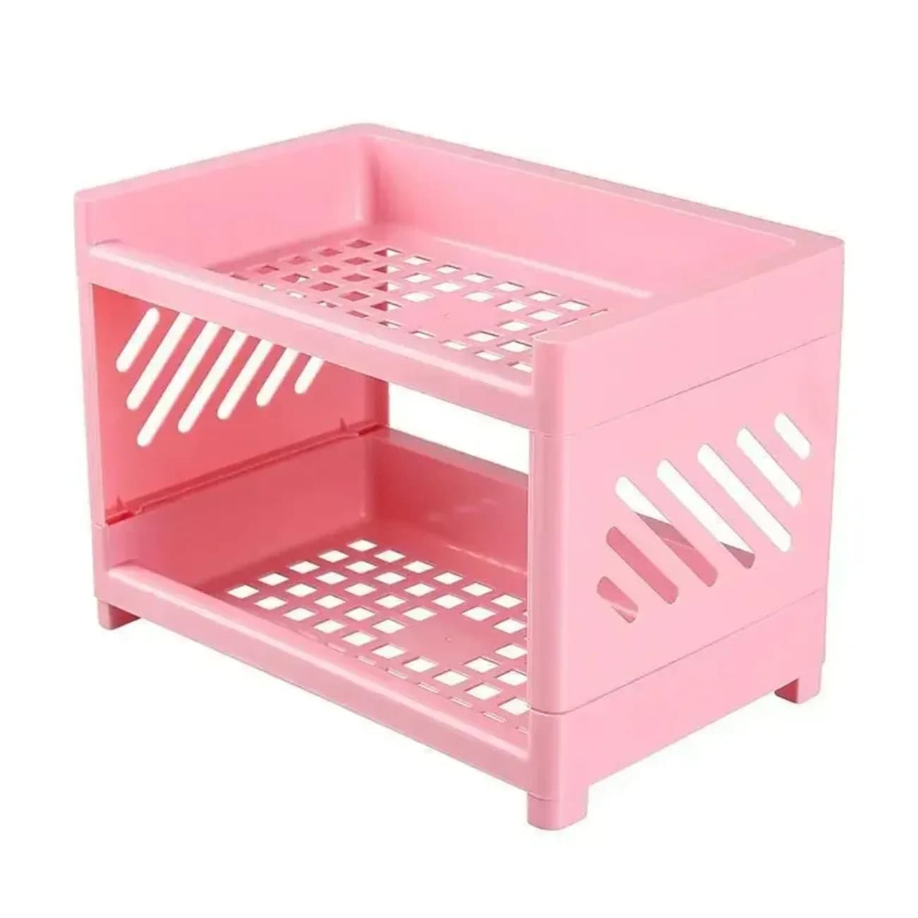 Modern two-storey desk holders: office organizer with open frame for stationery items, notebooks and various daily items