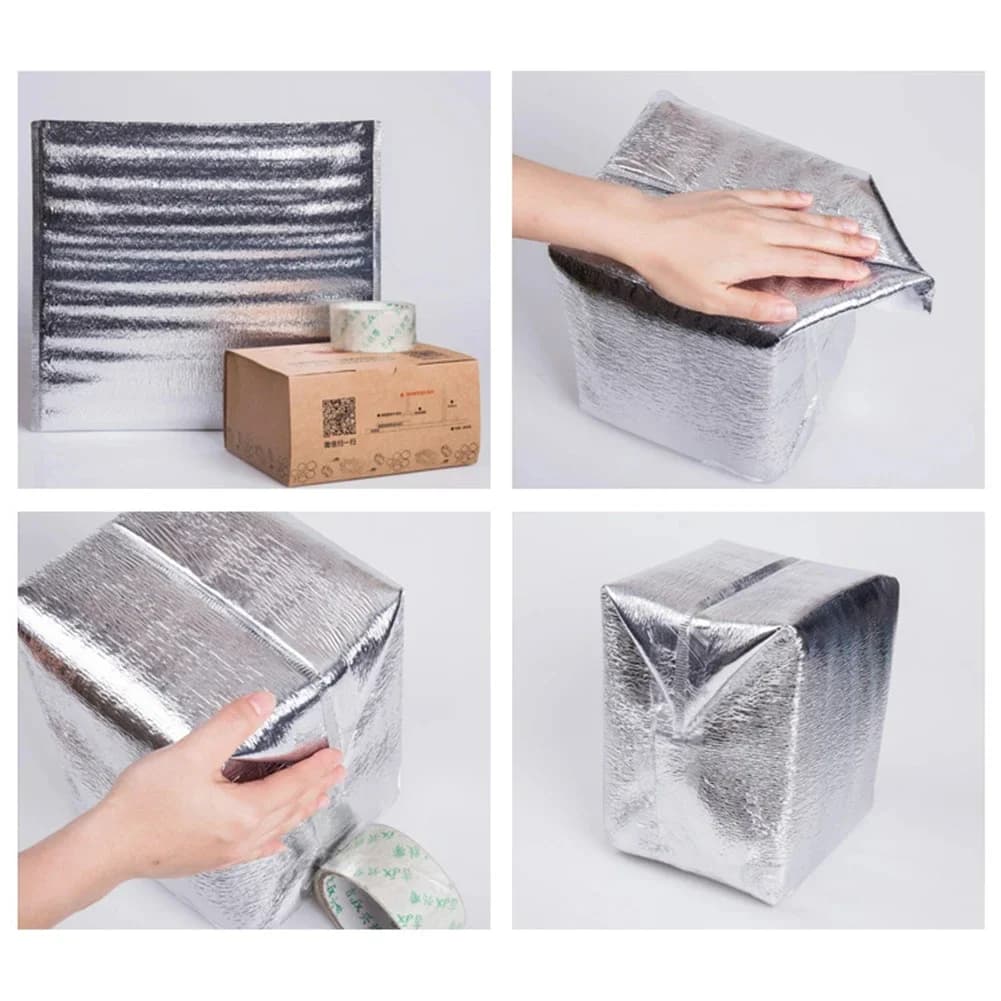 Lot Aluminum Foil Insulation Bag Disposable Thermal Box Waterproof and Leak-proof Heat Cold Preservation Storage Bag Lunch Pouch