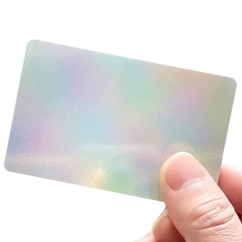 Carta NFC aziendale stampata al laser Modelli flashi Scheda sociale multimediale Scheda NFC olografica laser