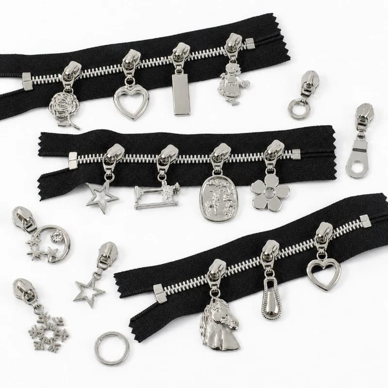 5 # 10-50 Pezzi Cerniere in Nylon con Cursori e Tiranti per Cucito, Borse, Vestiti, Cerniere al Metro, Testine per Cerniere di Borse, Kit di Riparazione, Accessori Fai da Te