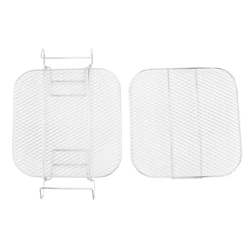 A04G-Square Racks Accessori per Essiccatore in Acciaio Inossidabile, Griglia Multi-Strato per Friggitrice ad Aria 4.2-5.8QT