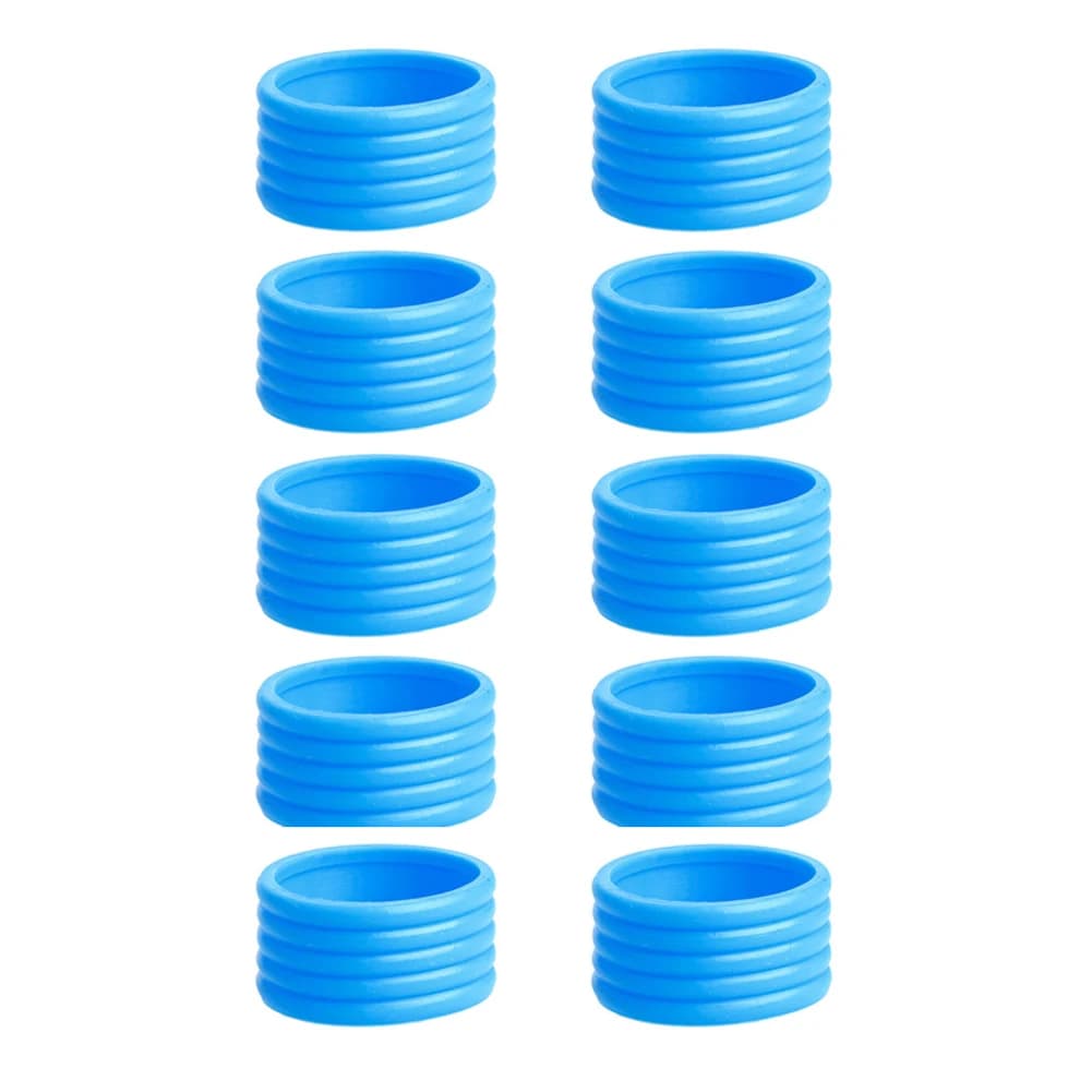 Set of 10 Silicone Rings for the Grip Tape Application on Tennis Racks, Squash and Pickleball Paddle