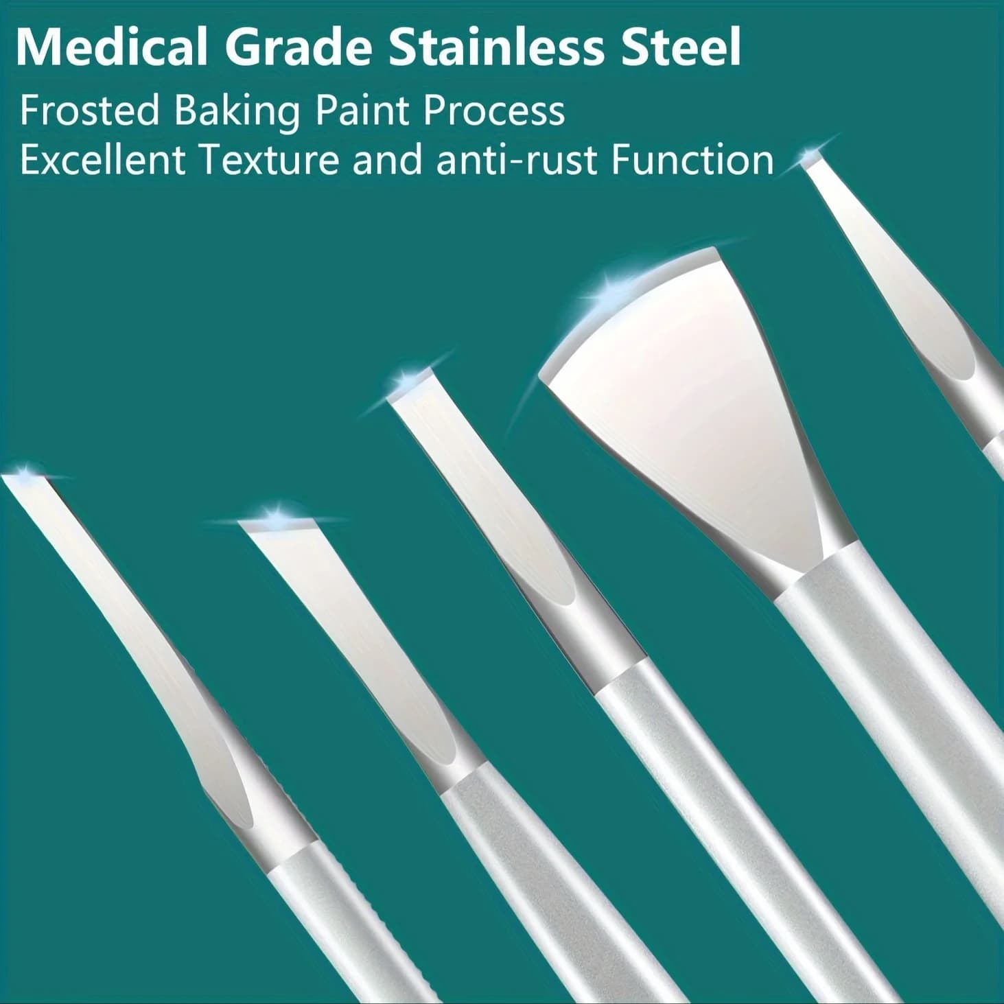 Set per manicure con coltello per pedicure Kit per unghia del piede incarnita Kit di attrezzi per pedicure Lama per piede con tacca superiore (5 pezzi Custodia in pelle inclusa)