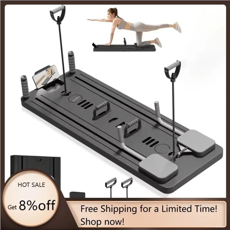 YTYIN Multi-functional Folder Reformer Pilates Board Fitness Gym Portable Exercise Equipment Pilates Board 6 in 1 For Home Wor