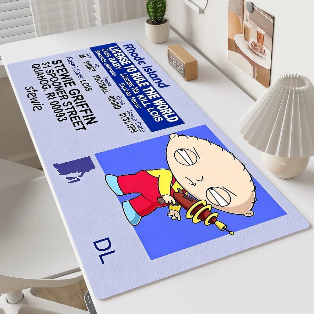 Tappetino per Mouse Antiscivolo con Bordo Cucito, per Ufficio, Studenti, Gaming, Uomini, Spesso, Grande, per Famiglie, Scrittura, Cartoni Animati, Divertente, con Cuscino