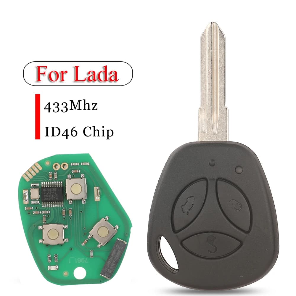 Jingyuqin 3 Bottoni di Controllo 433 Mhz ID46 Chip PCF7941 Chiave A Distanza Dell'automobile Per Lada Granta Priora Vesta X-Ray XRay Berlina Sport Kalina