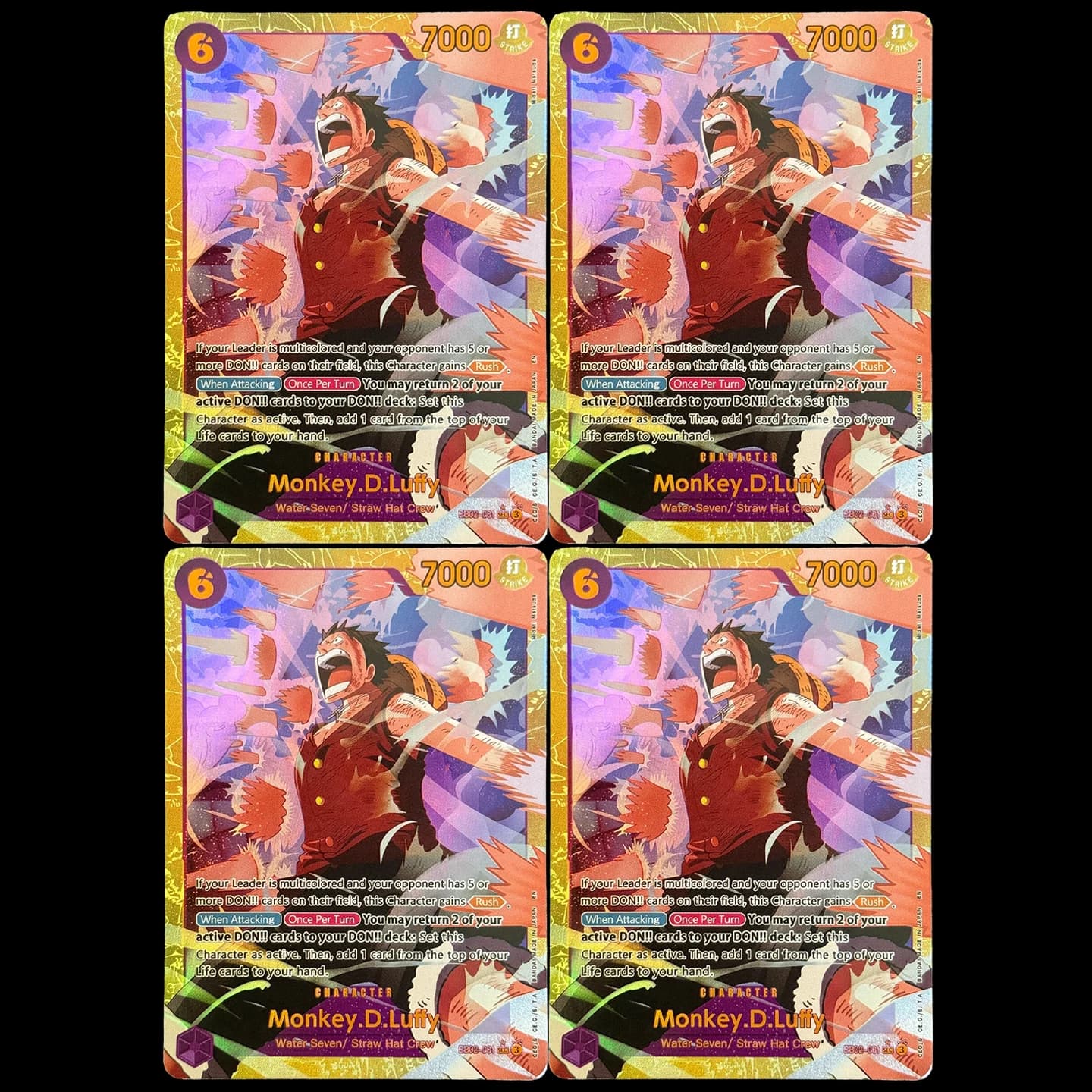 One Piece TCG OPCG EnglishMonkey.D.Luffy SEC Collection Card EB02-061 Anime 25th Collection Foil Card
