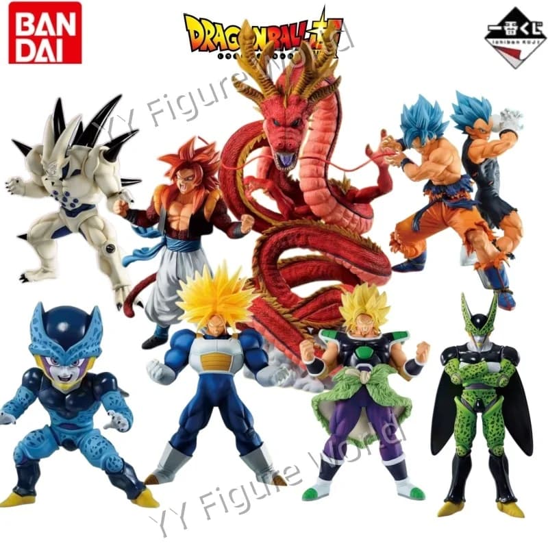 In Stock Original Bandai Ichiban Kuji Dragon Ball Super Rival Showdown Red Dragon Goku Gogeta Broly Cell Action Figure Model