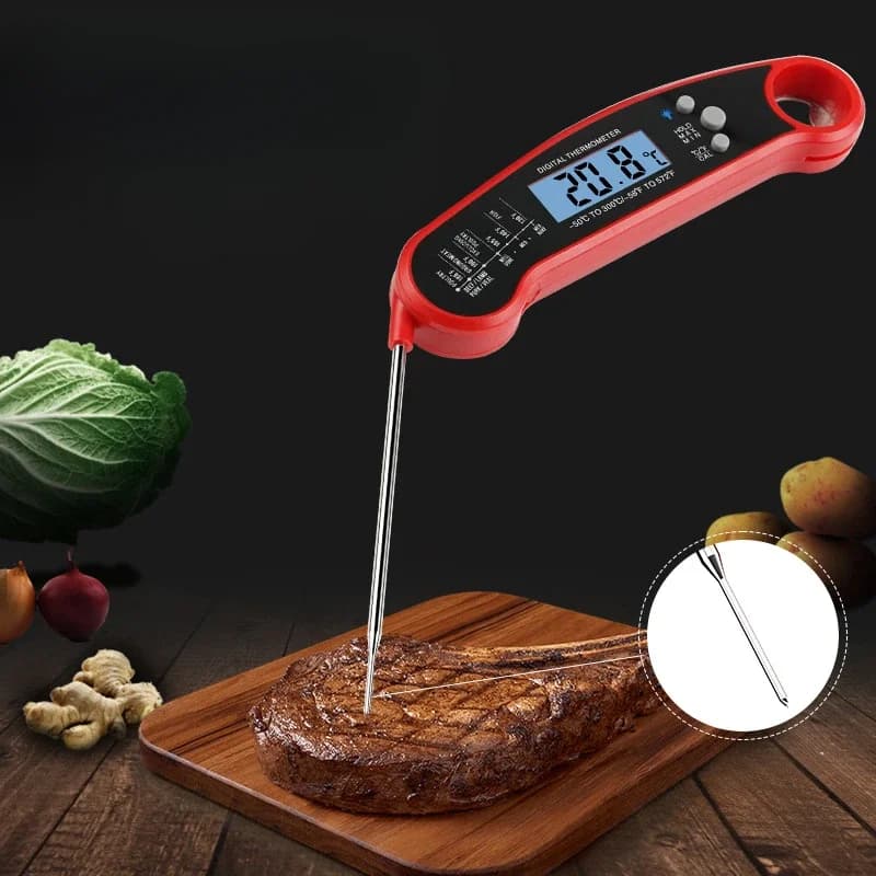 Termometro per alimenti a temperatura pieghevole Termometro per arrosto da forno da cucina Barbecue per carne