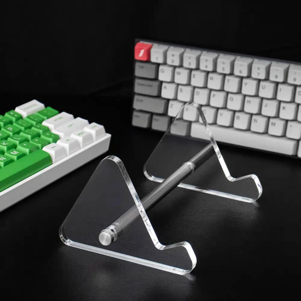 Espositore per tastiera Supporto per tastiera in acrilico trasparente per computer Supporto per tastiera meccanica Vassoio per tastiera con rack per strati