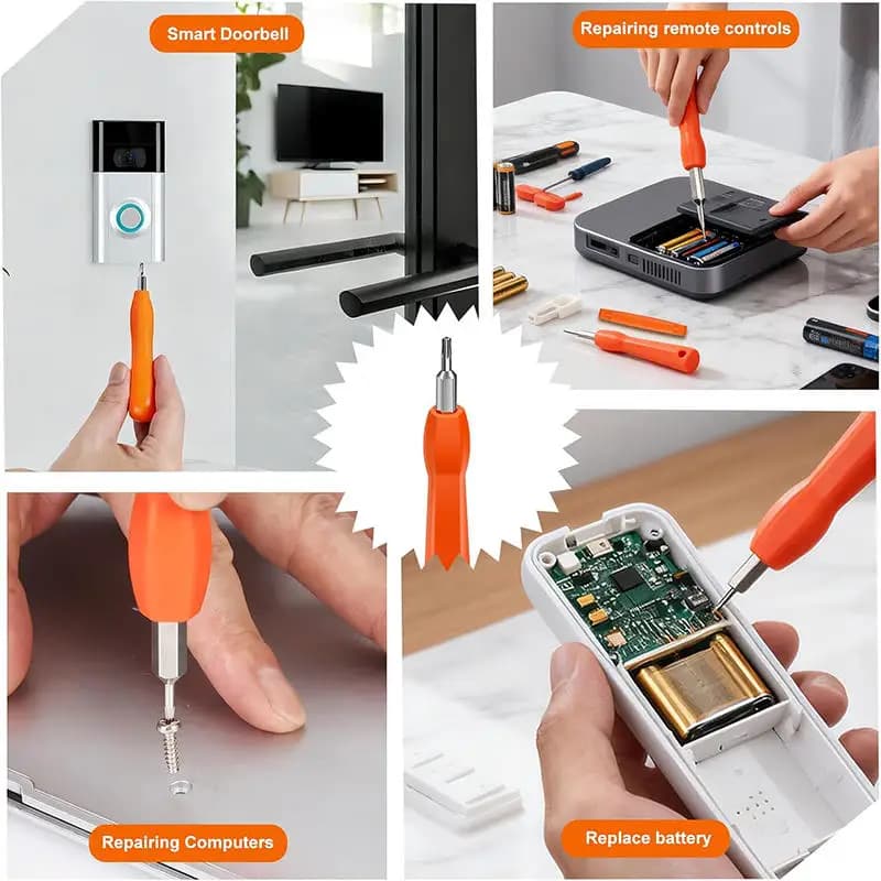 3PCS/Set Video Doorbell Screwdriver Double-Ended T6 T15 Screw Driver Tool Replacement