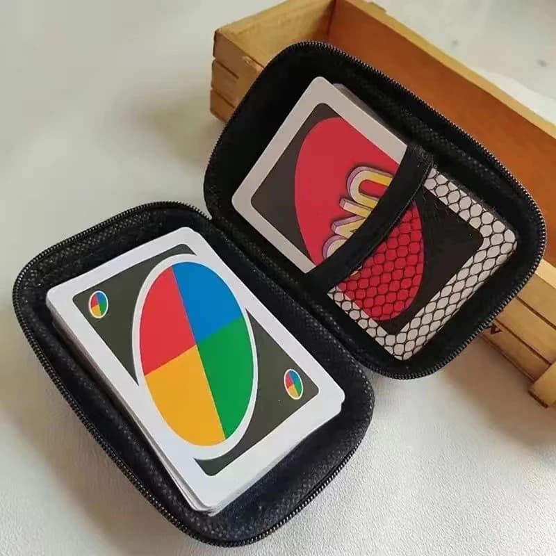 1 pz nero UNO giochi di carte di archiviazione scatola buste per carte gioco da tavolo tarocchi tre regni carte da poker protezione regali di compleanno