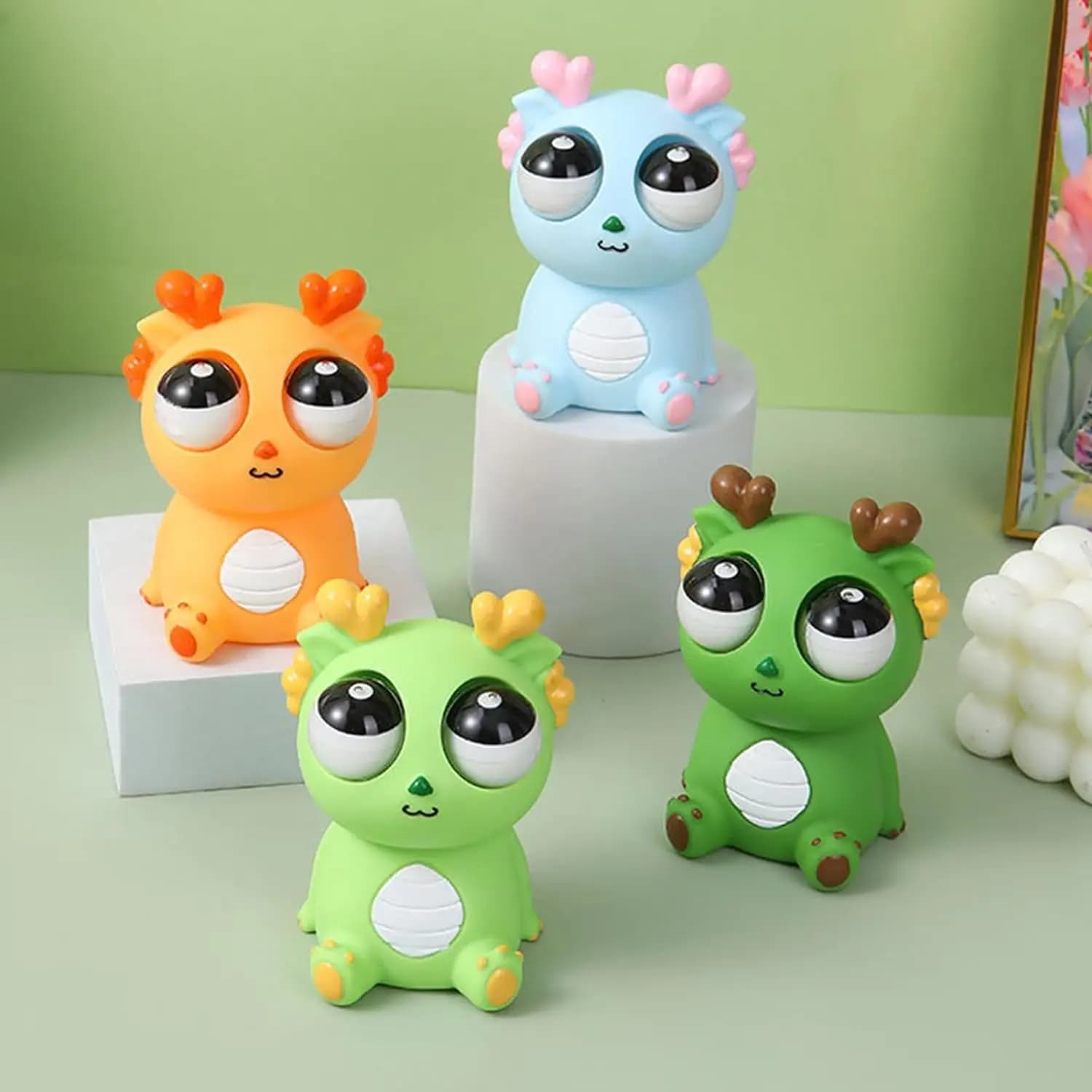 Popping Out Eyes Drago Spremere Giocattoli Sensoriali Agitarsi Giocattoli Sollievo dallo stress Anti-ansia per bambini Bambini adulti Giocattolo da spremere autistico